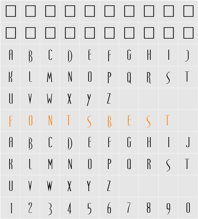 Spellbound Character Map