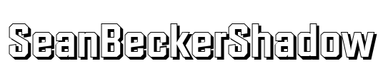 SeanBeckerShadow Font Image