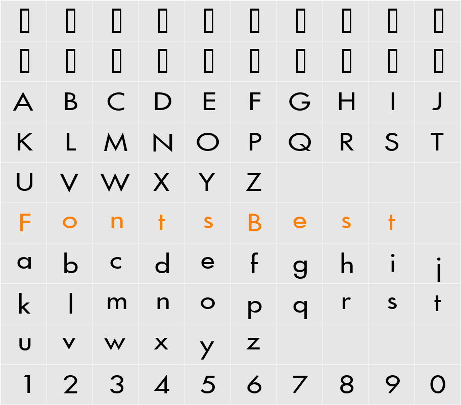 Fusi Wide Character Map