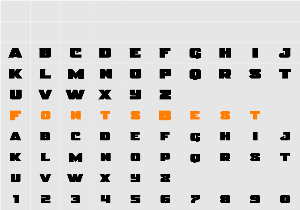 Justice Expanded Straight Character Map