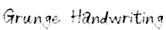 Grunge Handwriting Font Image