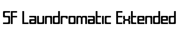 SF Laundromatic Extended Font Image