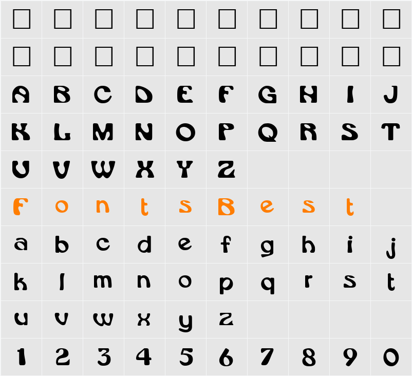 Daytona Character Map