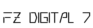 FZ DIGITAL 7 Font Image