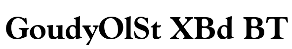 GoudyOlSt XBd BT Font Image