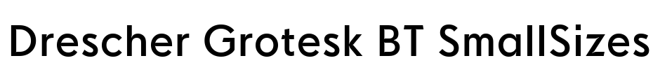 Drescher Grotesk BT SmallSizes