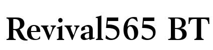 Revival565 BT Font Image