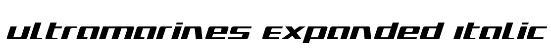 Ultramarines Expanded Italic Font Image