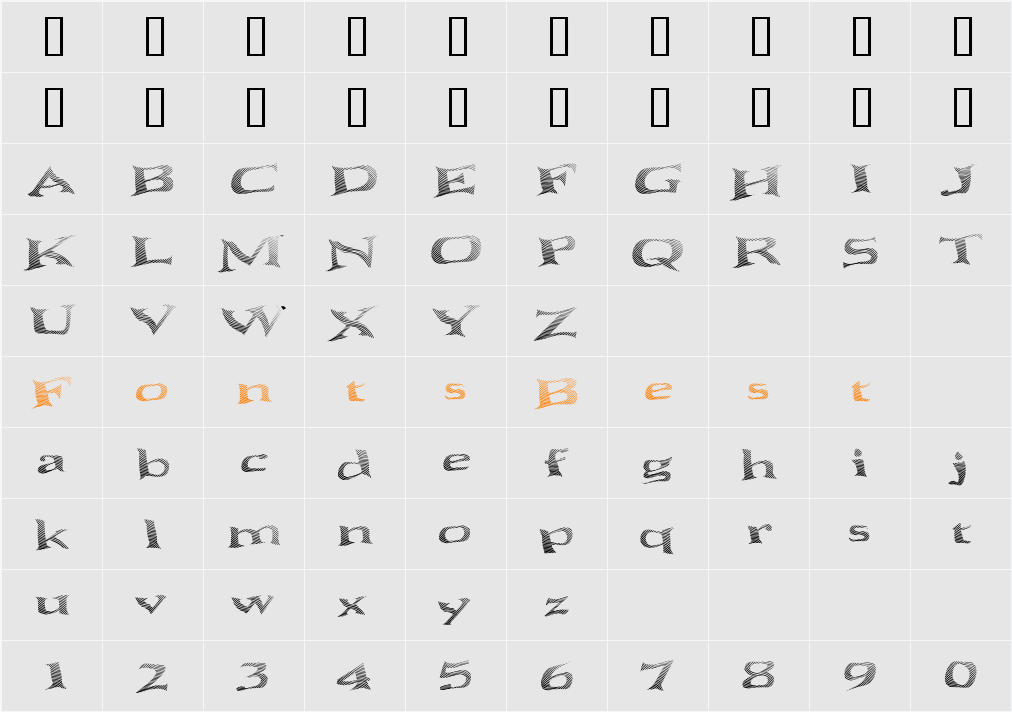 Seawave Extended Keyset Character Map