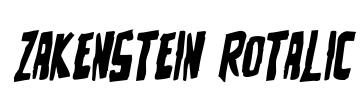 Zakenstein Rotalic Font Image