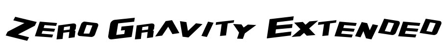 Zero Gravity Extended Font Image