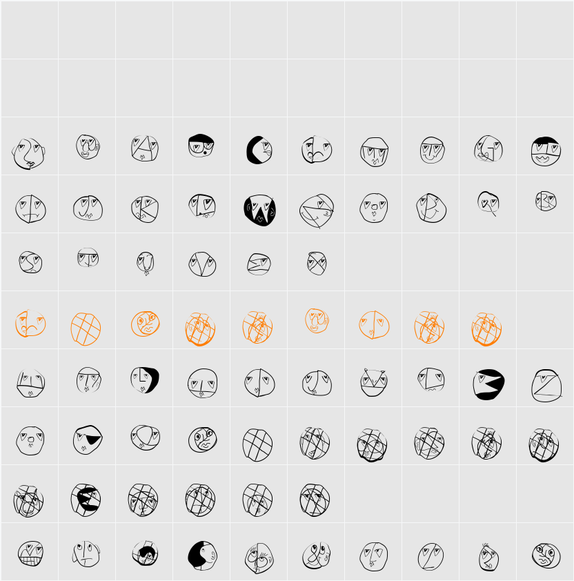 DiskOBats Character Map