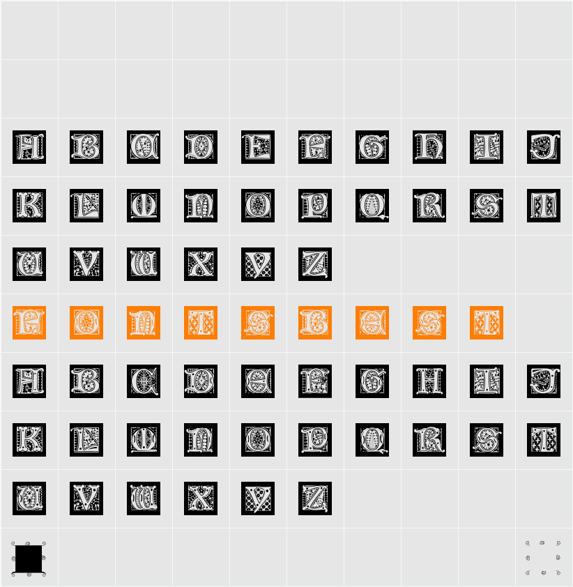 LombardiCaps Character Map