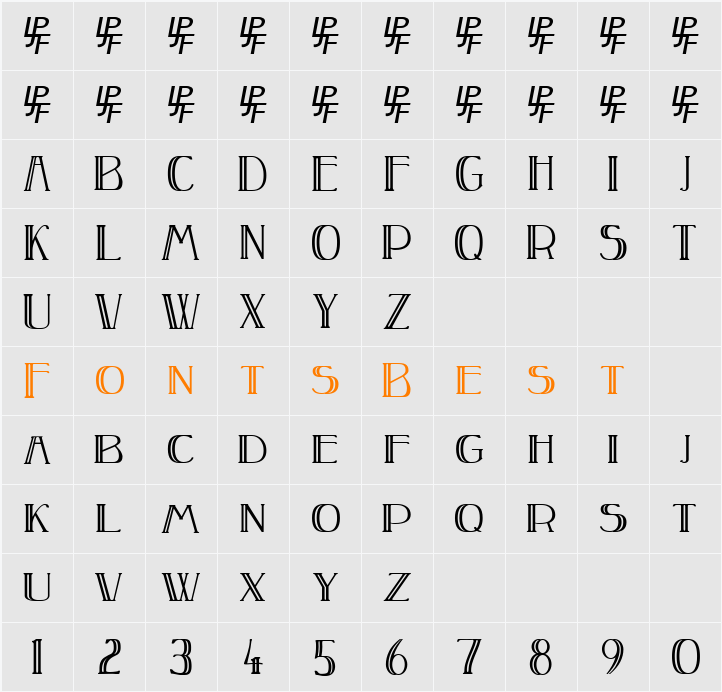 Peake Doubled Character Map