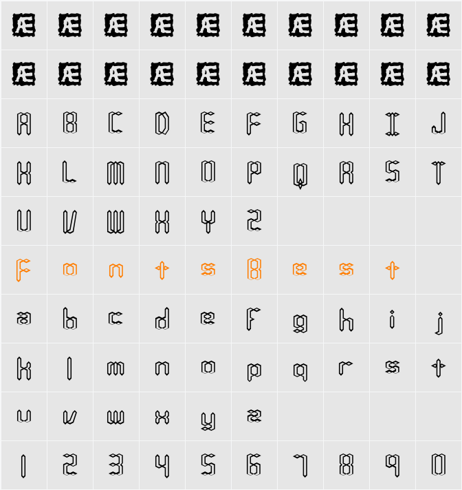 Compliant Confuse 1o BRK Character Map