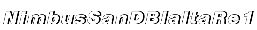 NimbusSanDBlaItaRe1 Font Image