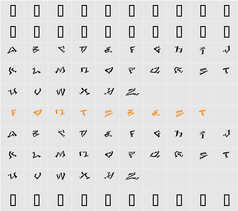 LHF Def Writer | CONVEX Character Map