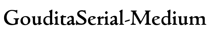 GouditaSerial-Medium Font Image