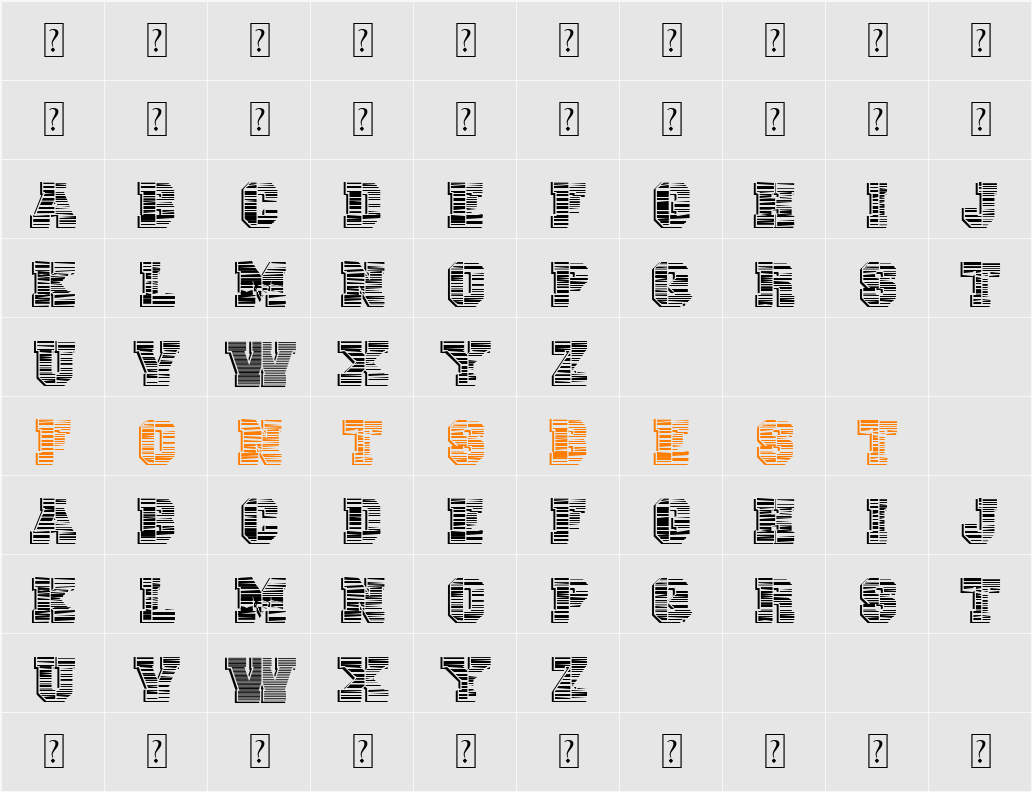 vtks university Character Map