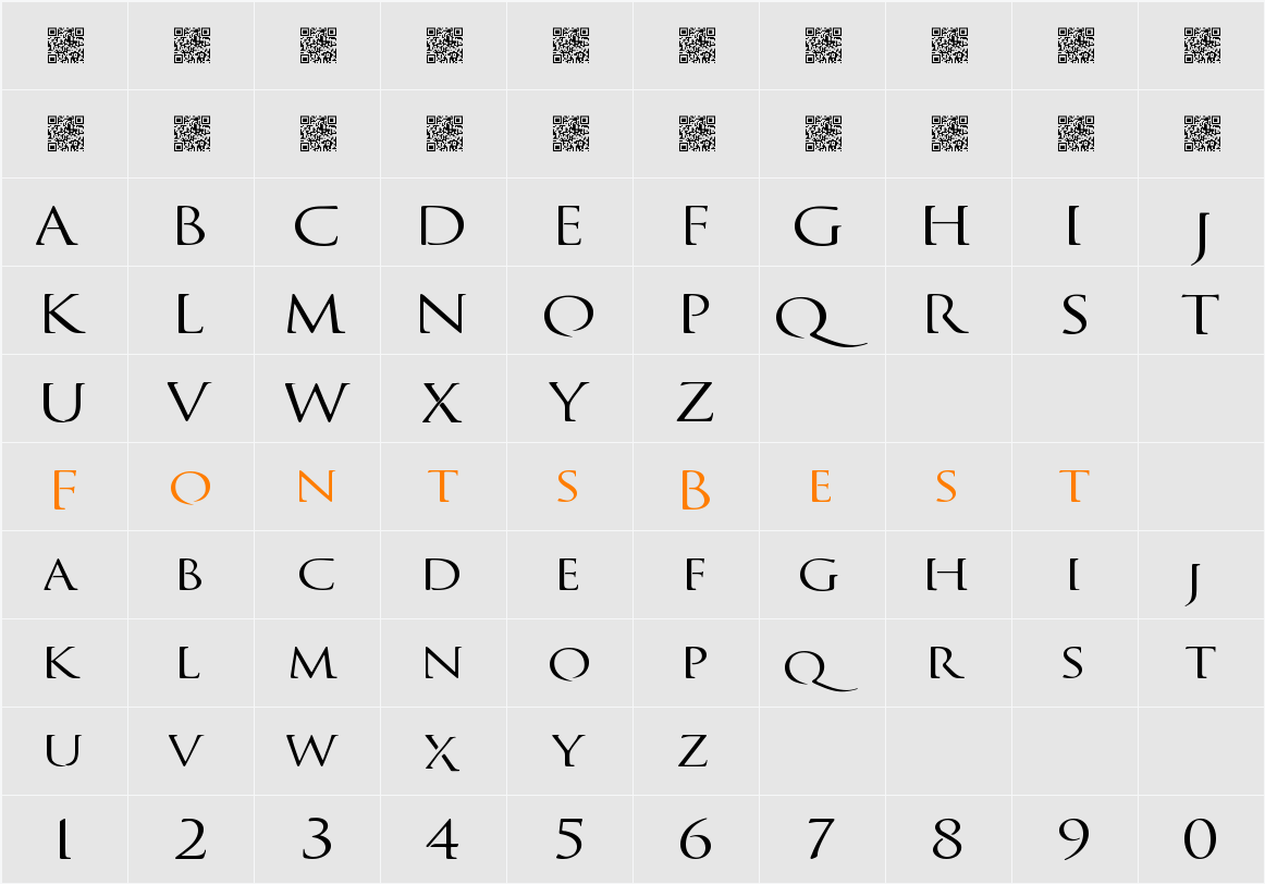 QuagentRegular Character Map