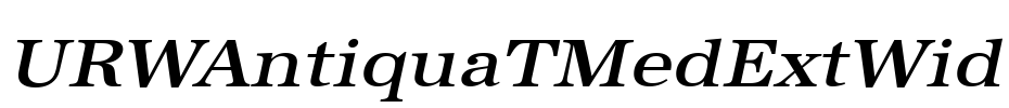 URWAntiquaTMedExtWid Font Image