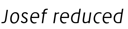 Josef reduced Font Image