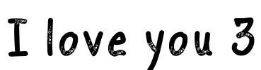 I love you 3 Font Image