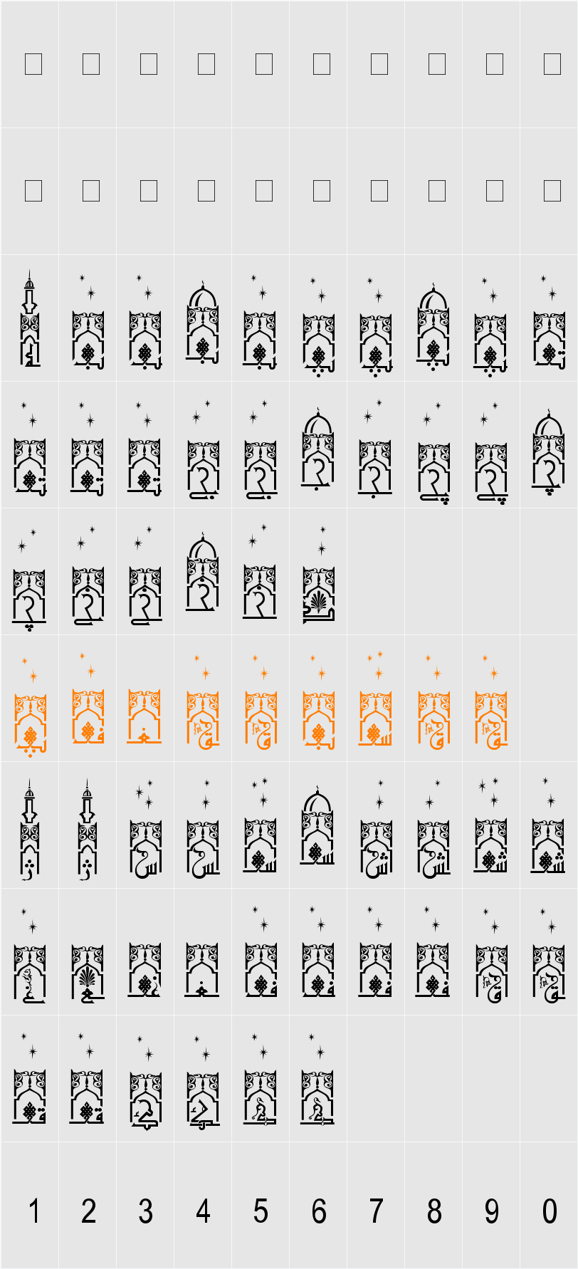 Hiyal Imaret Character Map