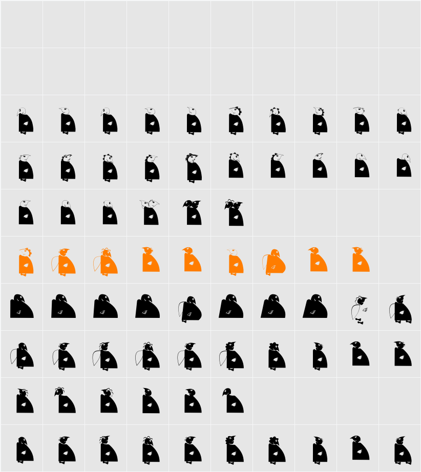 HolySimplicity Character Map