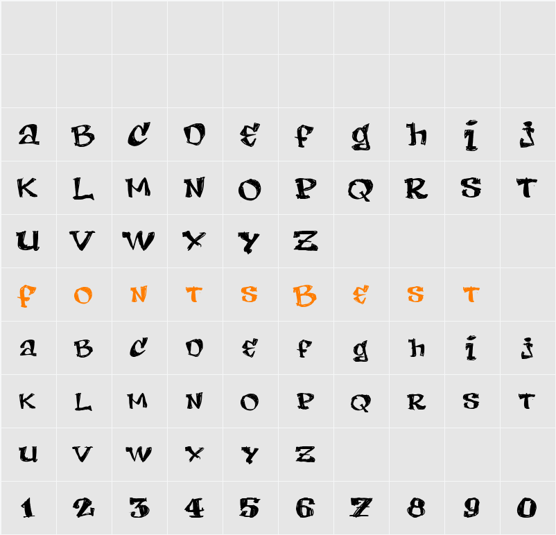 LEMON DAY Character Map