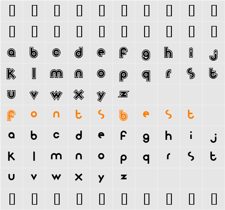 Peaches Character Map