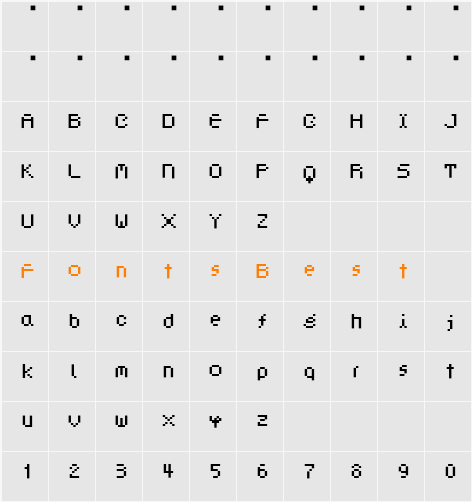 Dotphoria [minimal] Character Map