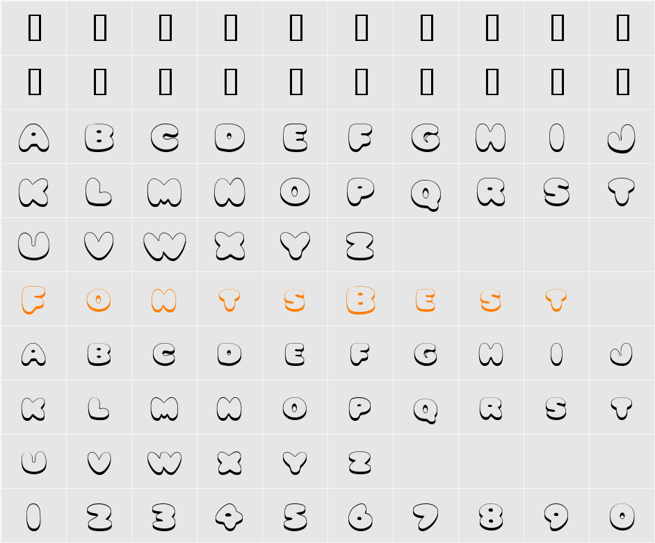 Snoopy Character Map