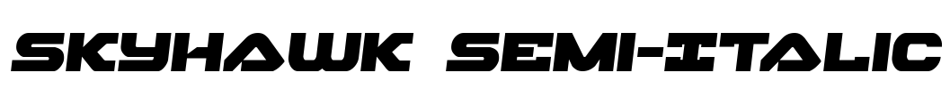 Skyhawk Semi-Italic Font Image