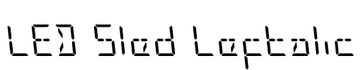 LED Sled Leftalic Font Image