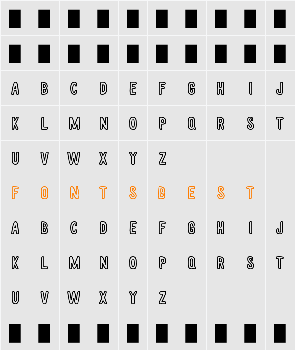 White wood Hollow Character Map