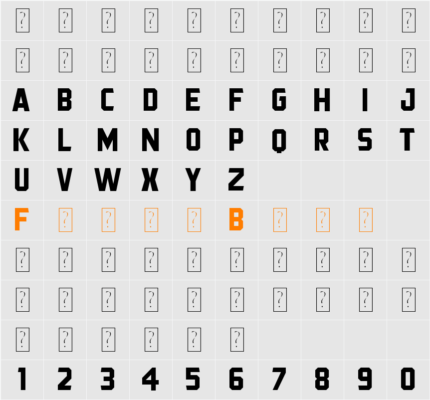 Prezident Character Map