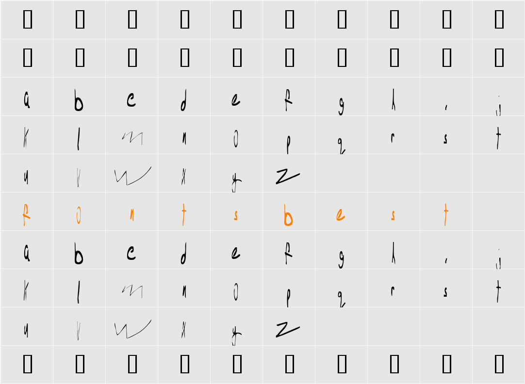 JI-Saddle Character Map
