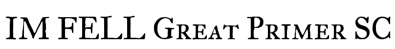 IM FELL Great Primer SC Font Image