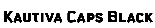 Kautiva Caps Black Font Image