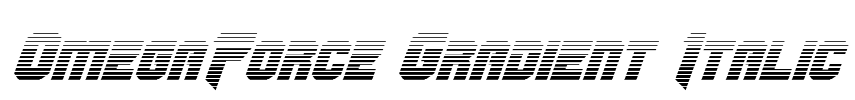 OmegaForce Gradient Italic Font Image
