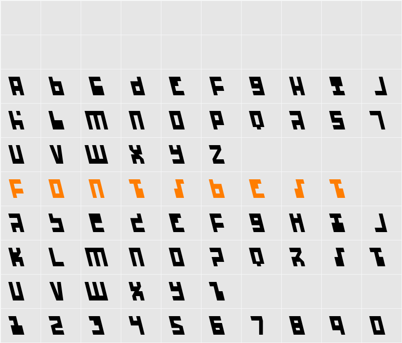 UFO Hunter Leftalic Character Map