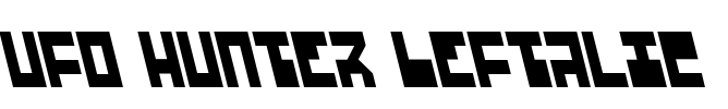 UFO Hunter Leftalic Font Image