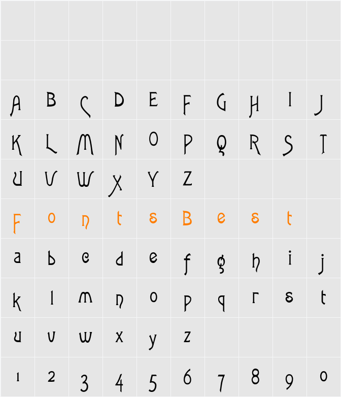 RSToulouseLautrec Character Map