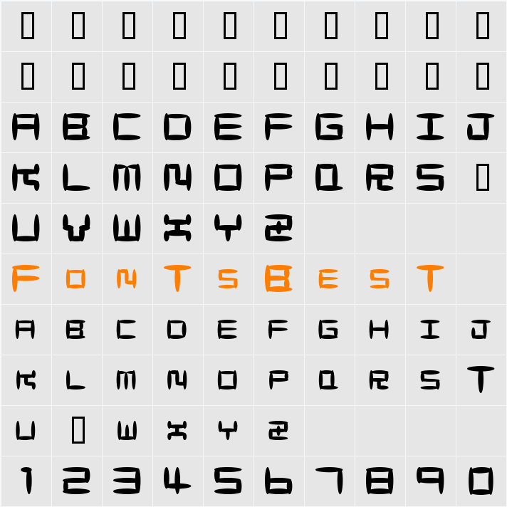 MaccoMac01 Character Map