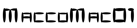 MaccoMac01 Font Image