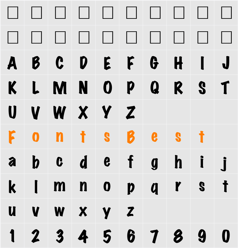 M Character Map