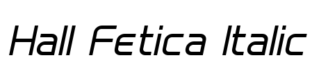 Hall Fetica Italic Font Image