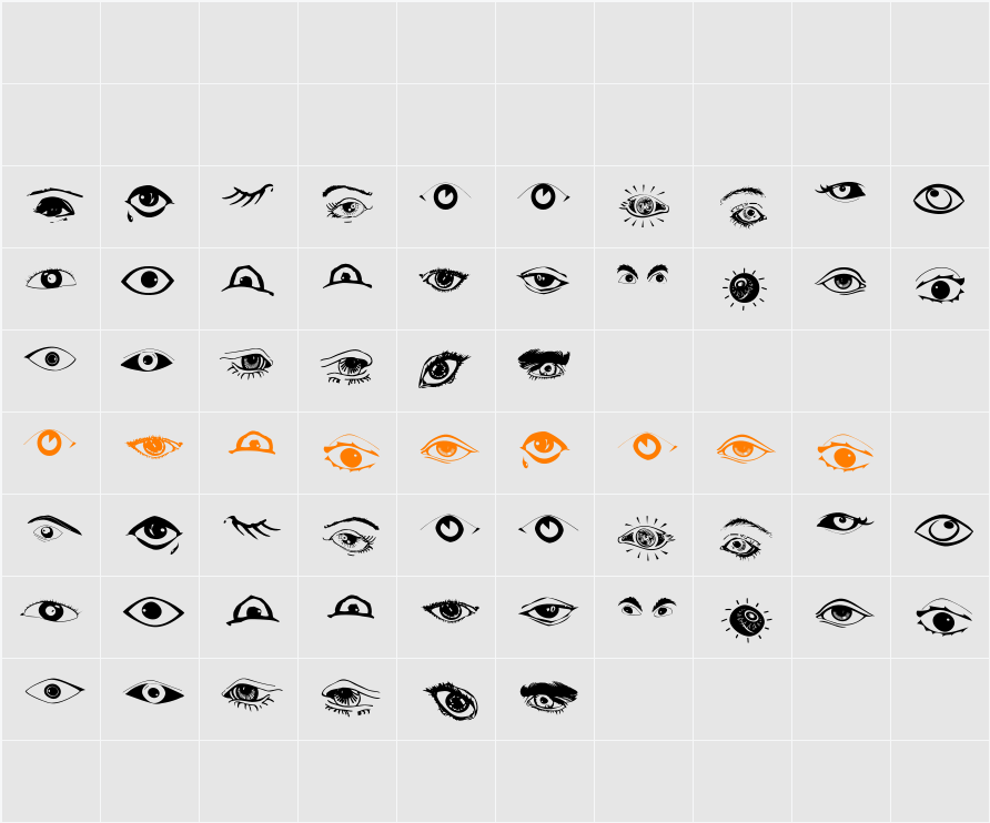 Eyes Character Map