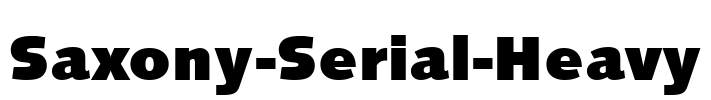 Saxony-Serial-Heavy Font Image